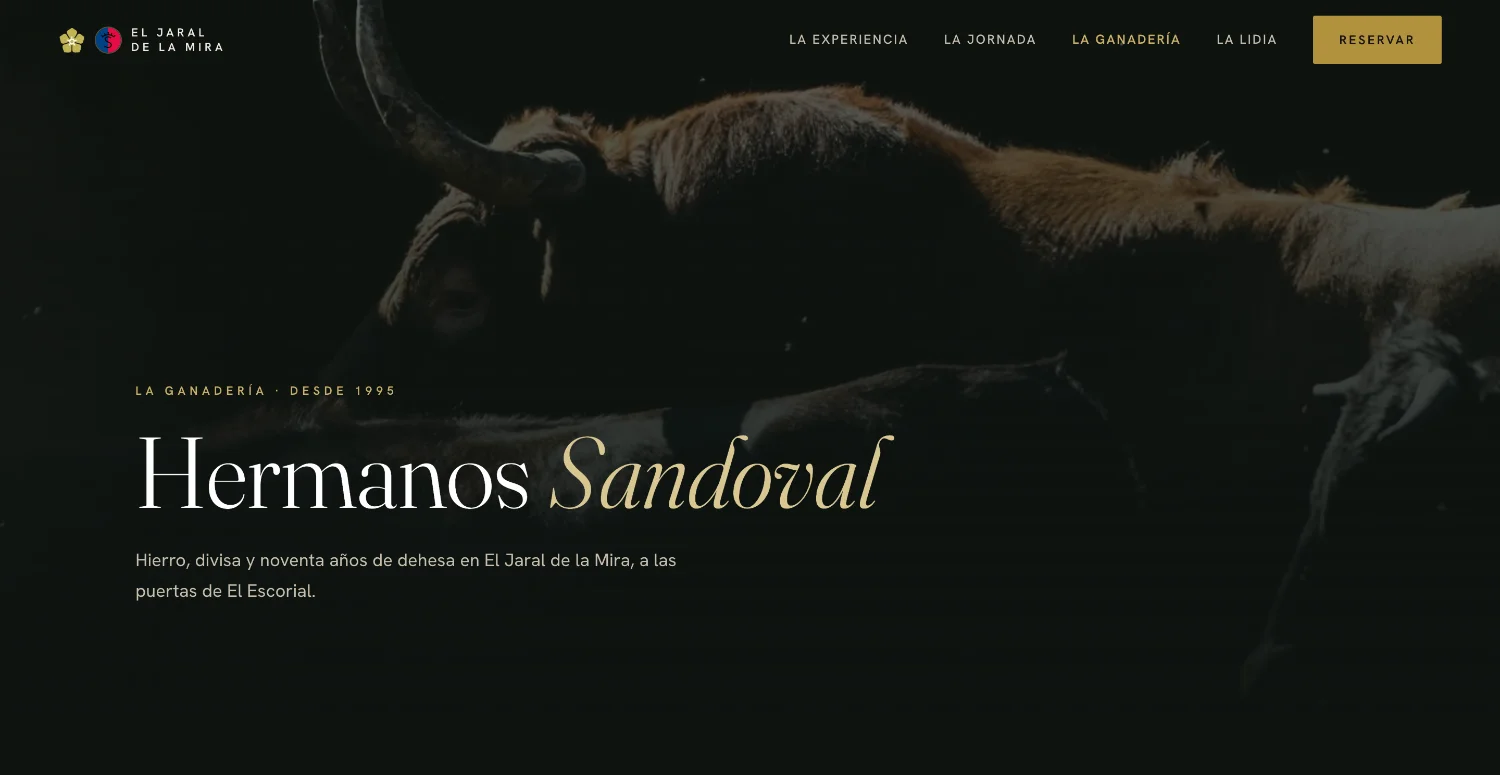 Portada de la web de El Jaral de la Mira